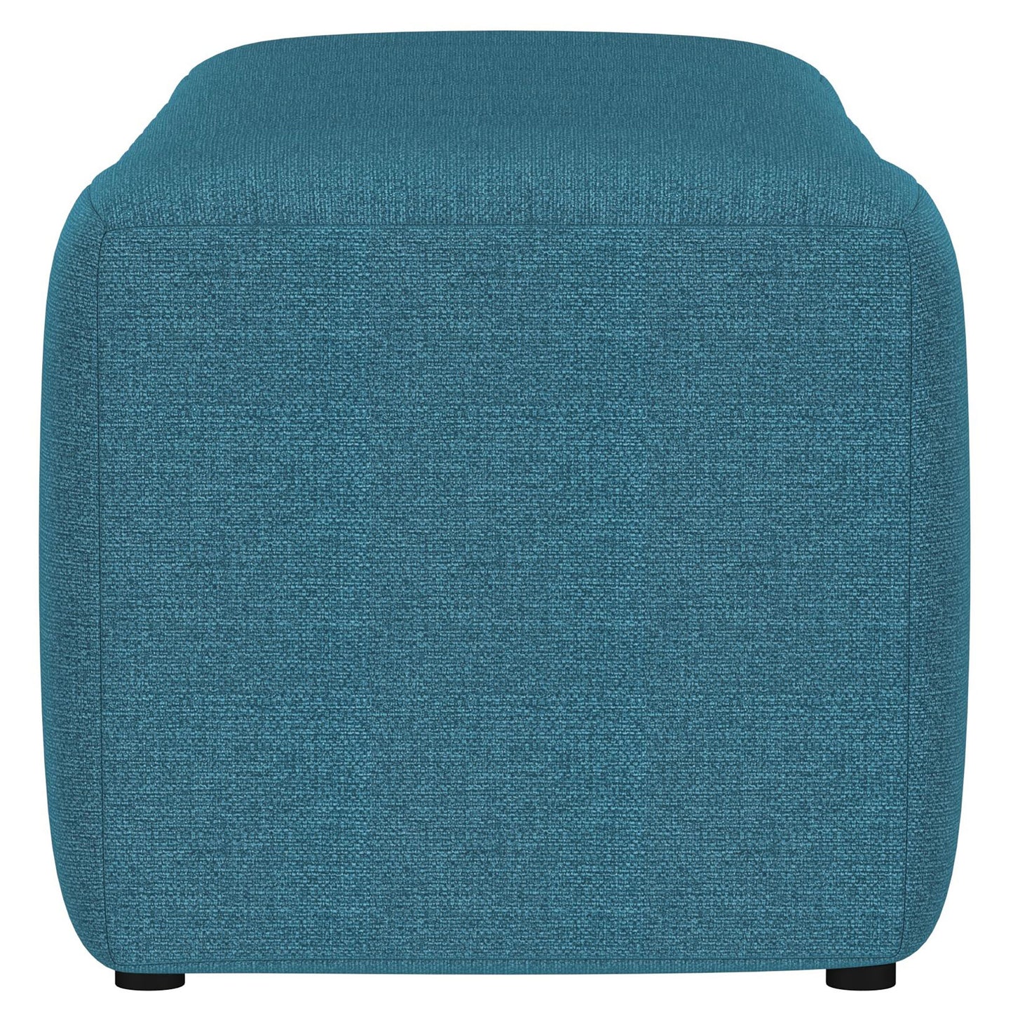 Summer Fabric Upholstered Tufted Accent Bench Peacock Blue