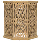 Torres Octagonal Solid Mango Wood Side Table Natural Brown