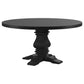 Florence Round 60-inch Pedestal Base Dining Table Black