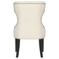 Baney Fabric Upholstered Dining Side Chair Beige and Black