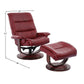 KNIGHT - ROUGE MANUAL RECLINING SWIVEL CHAIR AND OTTOMAN