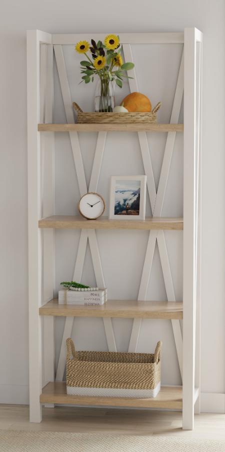 AMERICANA MODERN - COTTON ETAGERE BOOKCASE