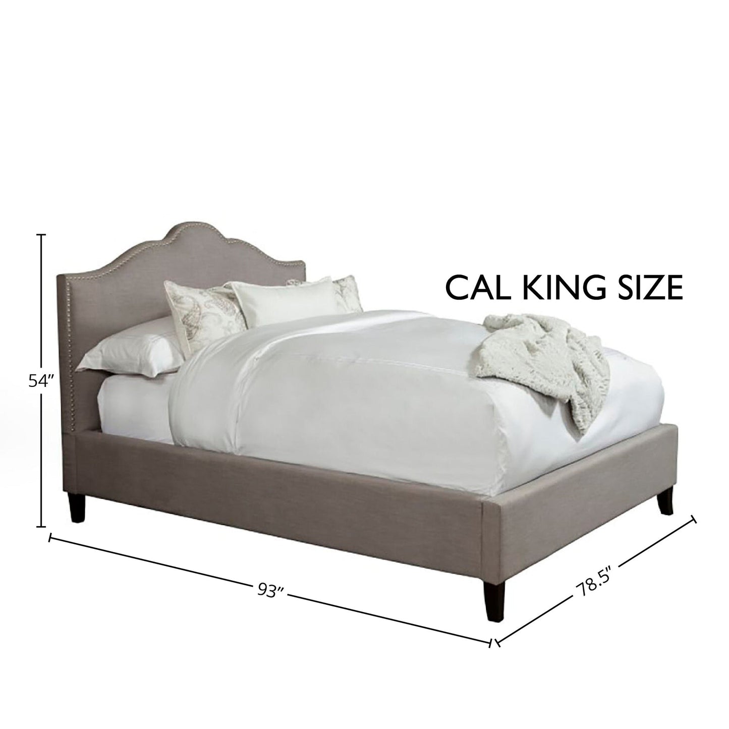 JAMIE - FALSTAFF CALIFORNIA KING BED 6/0 (GREY)