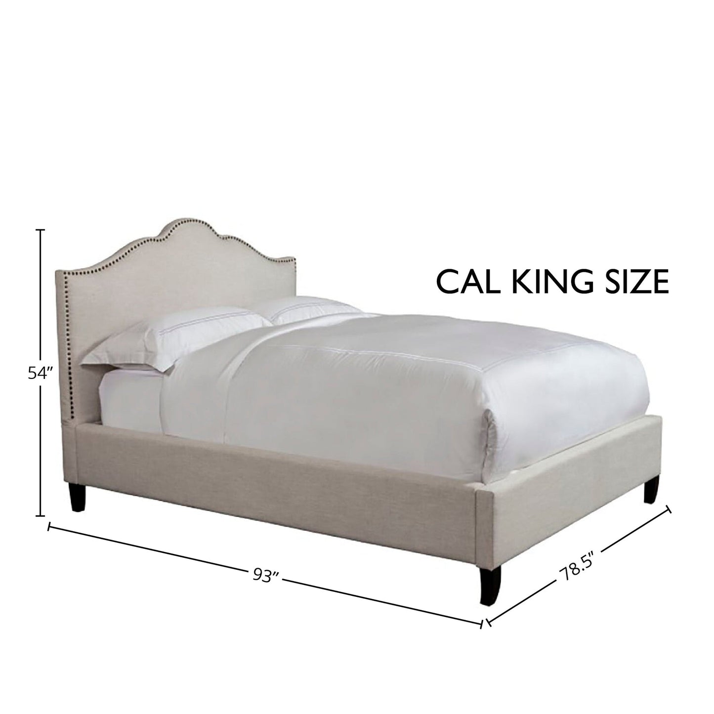 JAMIE - FLOUR CALIFORNIA KING BED 6/0 (NATURAL)