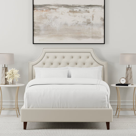 JASMINE - CHAMPAGNE QUEEN BED 5/0 (NATURAL)