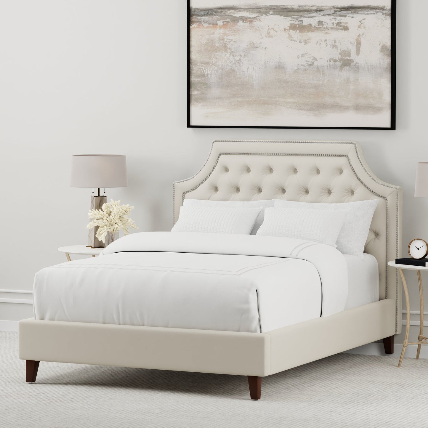 JASMINE - CHAMPAGNE QUEEN BED 5/0 (NATURAL)