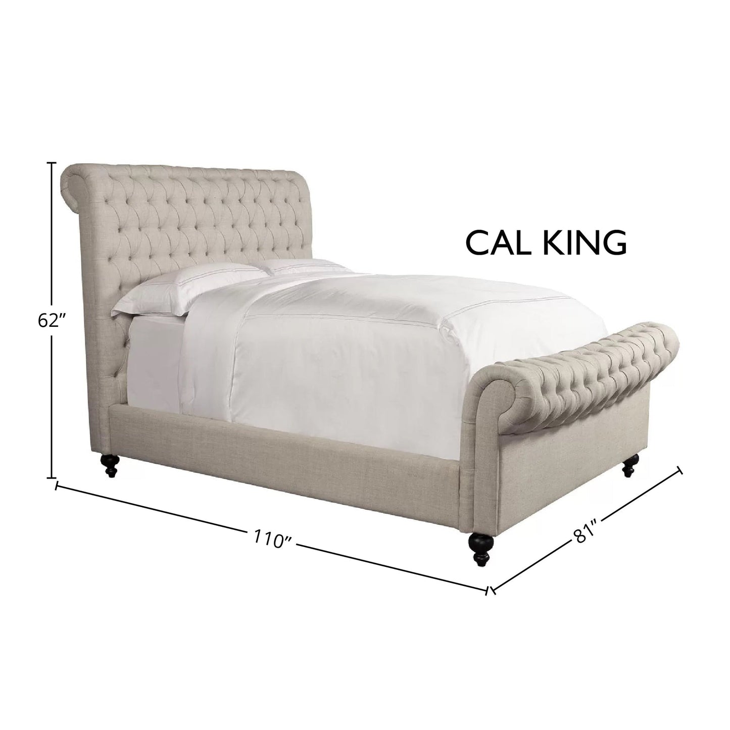 JACKIE - CREPE CALIFORNIA KING BED 6/0