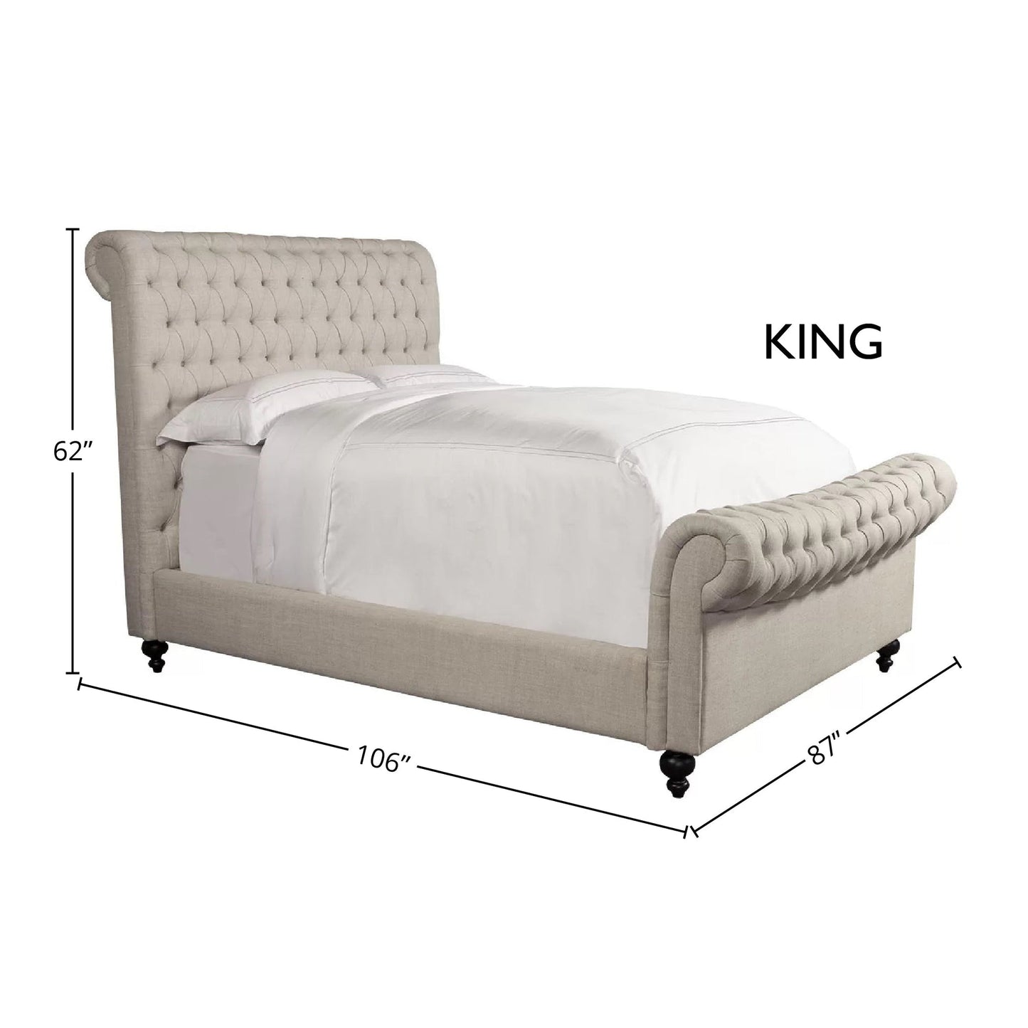 JACKIE - CREPE KING BED 6/6