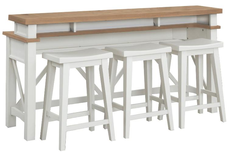 AMERICANA MODERN - COTTON EVERYWHERE CONSOLE WITH 3 STOOLS