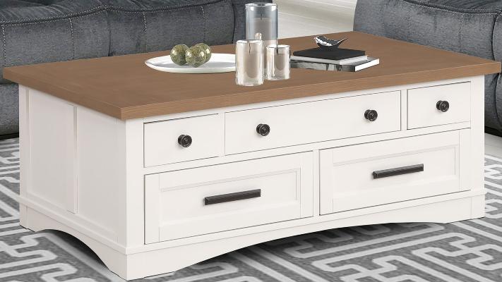 AMERICANA MODERN - COTTON COCKTAIL TABLE WITH LIFT TOP