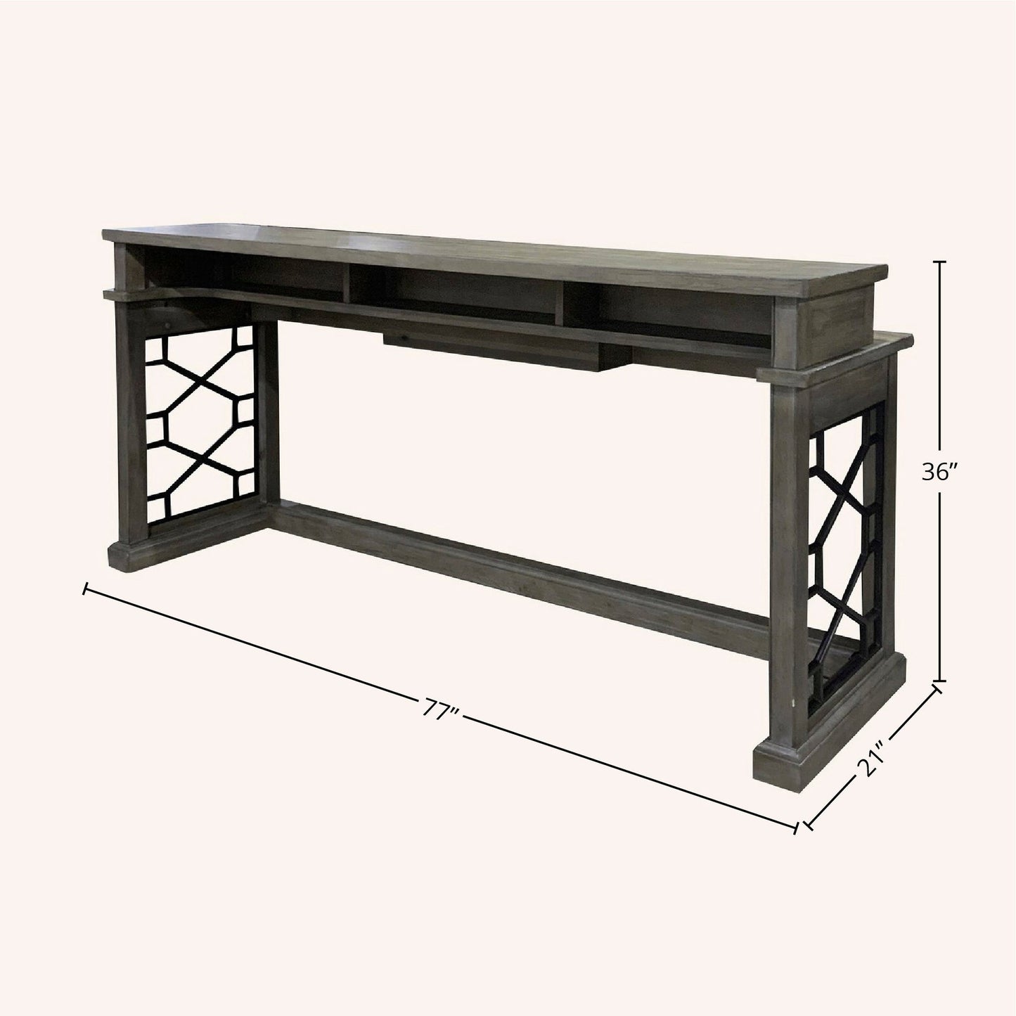 SUNDANCE - SMOKEY GREY EVERYWHERE CONSOLE TABLE