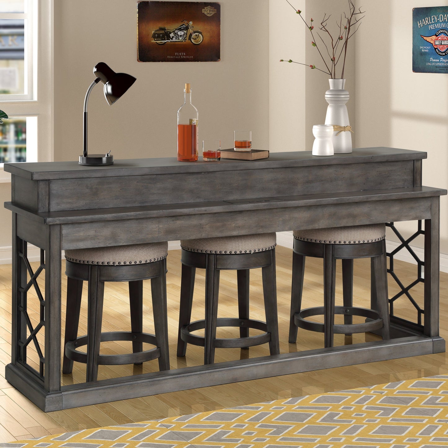 SUNDANCE - SMOKEY GREY EVERYWHERE CONSOLE TABLE