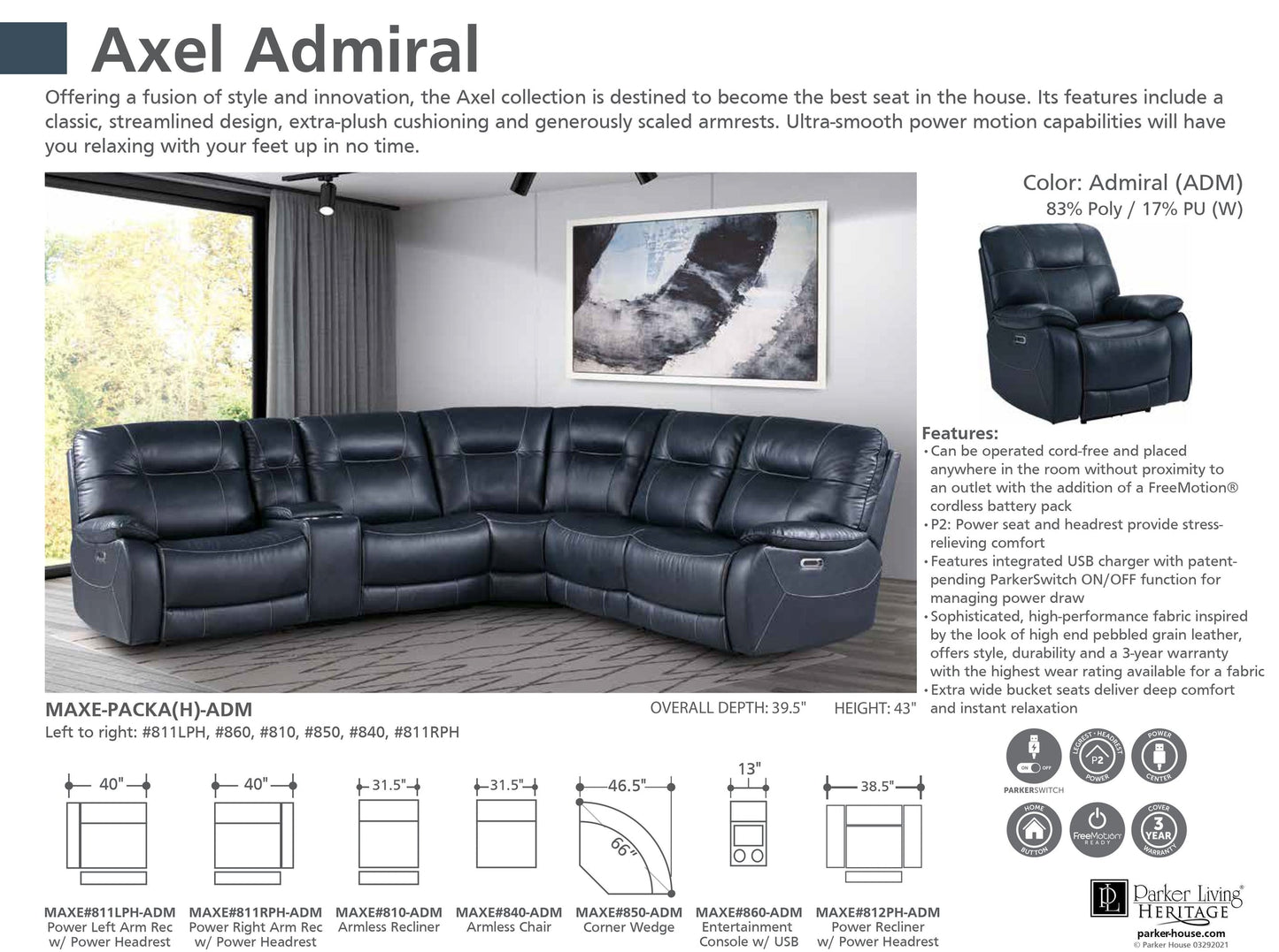 AXEL - ADMIRAL POWER RECLINER