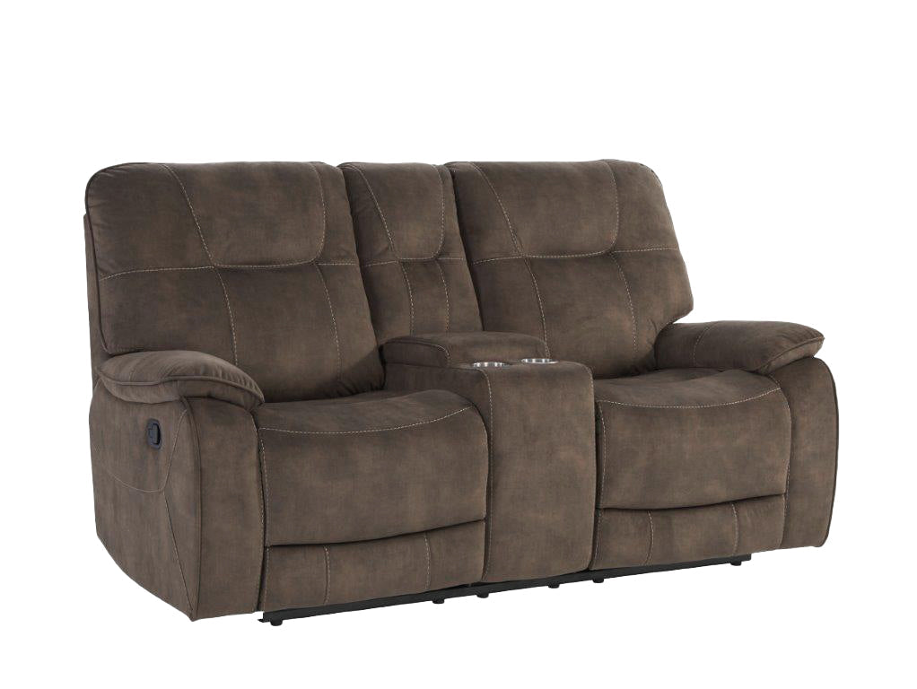 COOPER - SHADOW BROWN MANUAL CONSOLE LOVESEAT