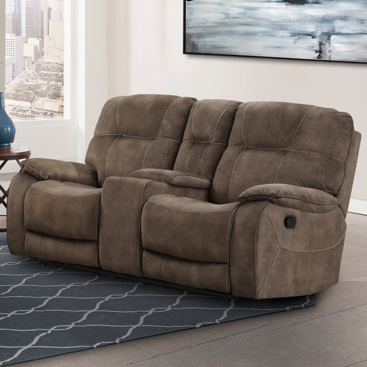 COOPER - SHADOW BROWN MANUAL CONSOLE LOVESEAT