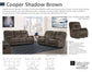 COOPER - SHADOW BROWN MANUAL CONSOLE LOVESEAT