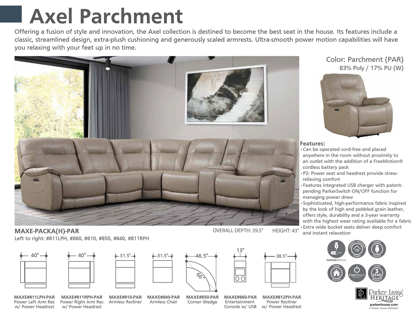 AXEL - PARCHMENT 6PC PACKAGE A (811LPH, 810, 850, 840, 860, 811RPH)