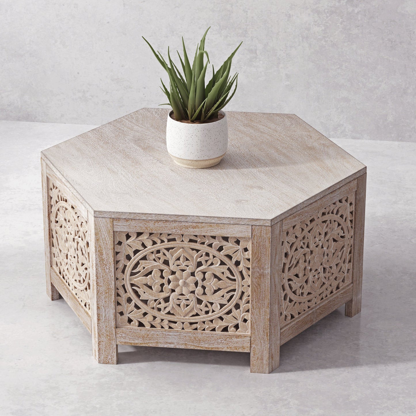 CROSSINGS EDEN HEXAGONAL COCKTAIL TABLE