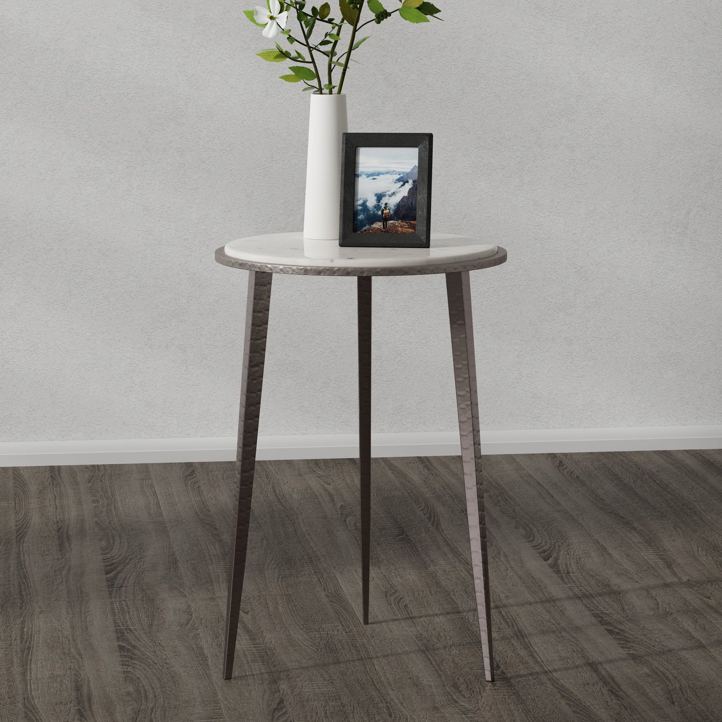 CROSSINGS PALACE ACCENT TABLE (MADE OF IRON & MARBLE)