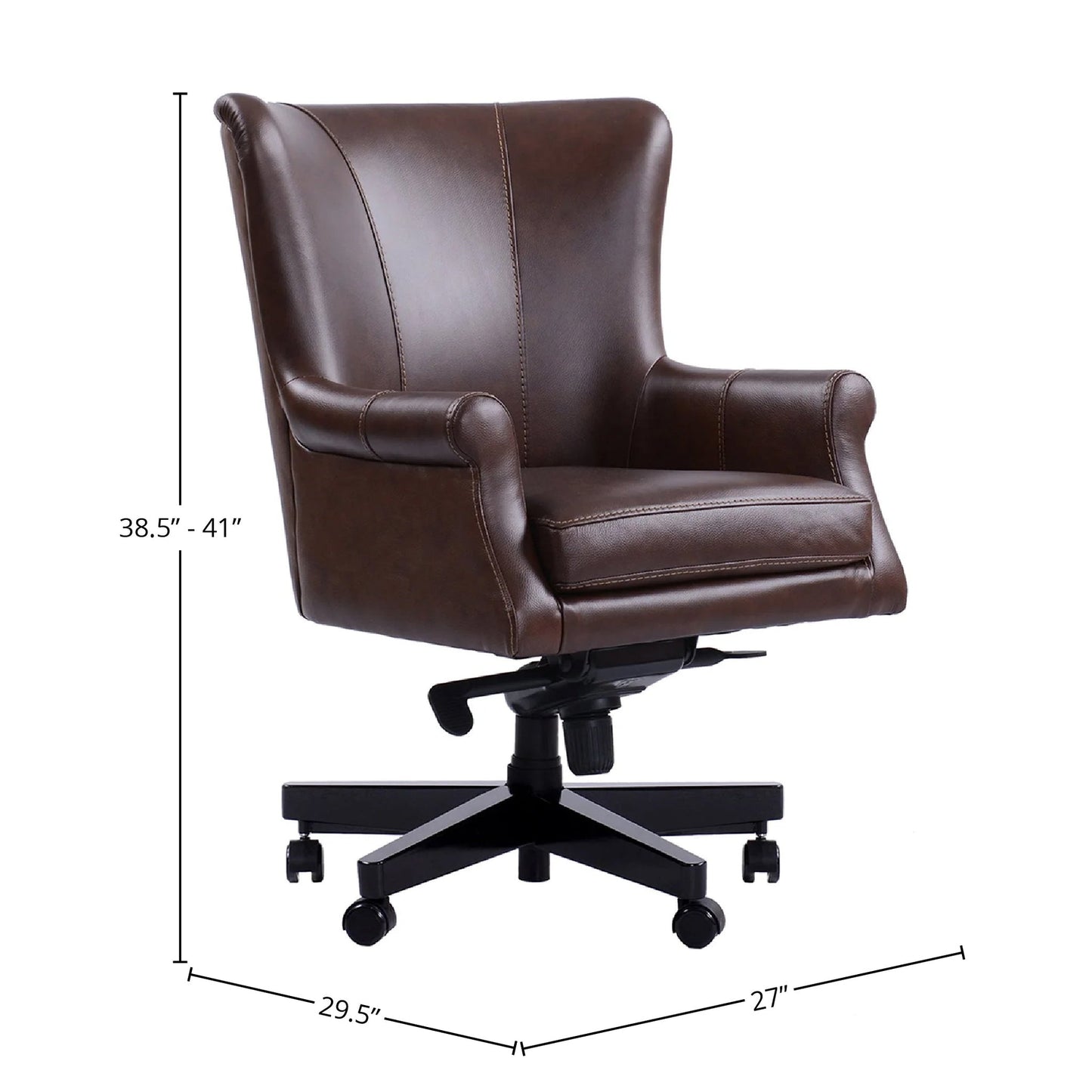 DC#129 VERONA BROWN - DESK CHAIR LEATHER DESK CHAIR