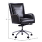 DC#130 VERONA BLACKBERRY - DESK CHAIR LEATHER DESK CHAIR