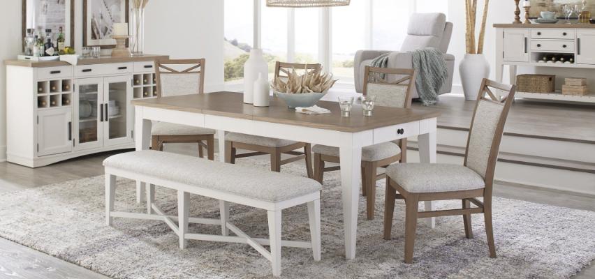 AMERICANA MODERN DINING DINING TABLE 60 IN. X 38 IN. RECT TO 78 IN. (18 IN. LEAF)