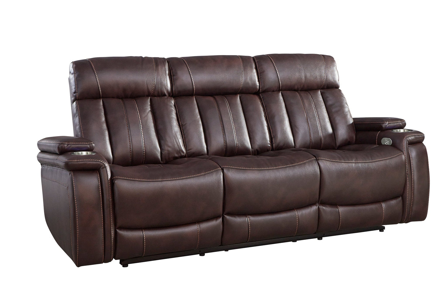 ROYCE - FANTOM BROWN POWER DROP DOWN CONSOLE SOFA