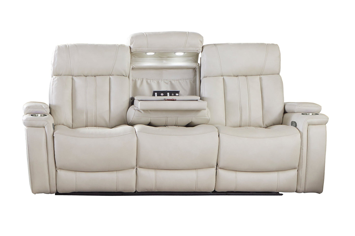 ROYCE - FANTOM IVORY POWER DROP DOWN CONSOLE SOFA