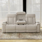 ROYCE - FANTOM IVORY POWER DROP DOWN CONSOLE SOFA