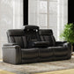 ROYCE - MIDNIGHT POWER DROP DOWN CONSOLE SOFA