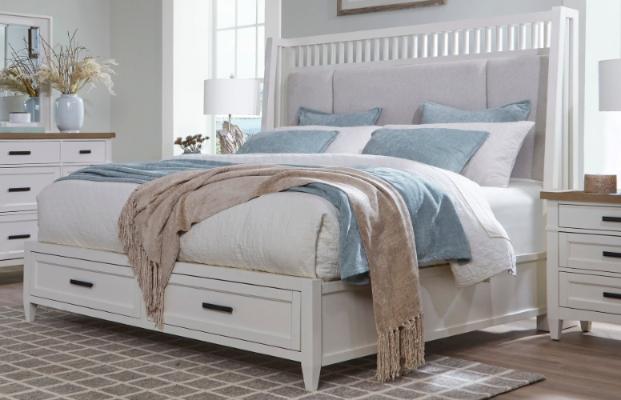 AMERICANA MODERN BEDROOM QUEEN 5/0 SHELTER BED (1250HB/1250FB/125066R)