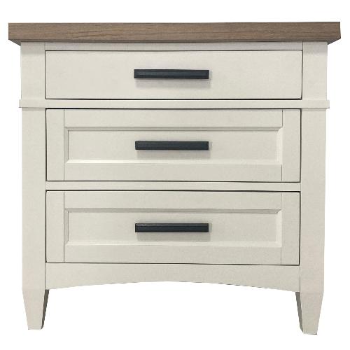 AMERICANA MODERN BEDROOM 3 DRAWER NIGHTSTAND WITH CHARGING STATION