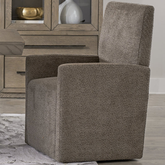 PURE MODERN DINING UPHOLSTERED CASTER CHAIR