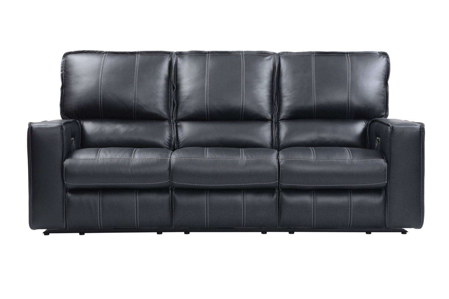 ROCKFORD - VERONA BLACK POWER TRIPLE RECLINING SOFA