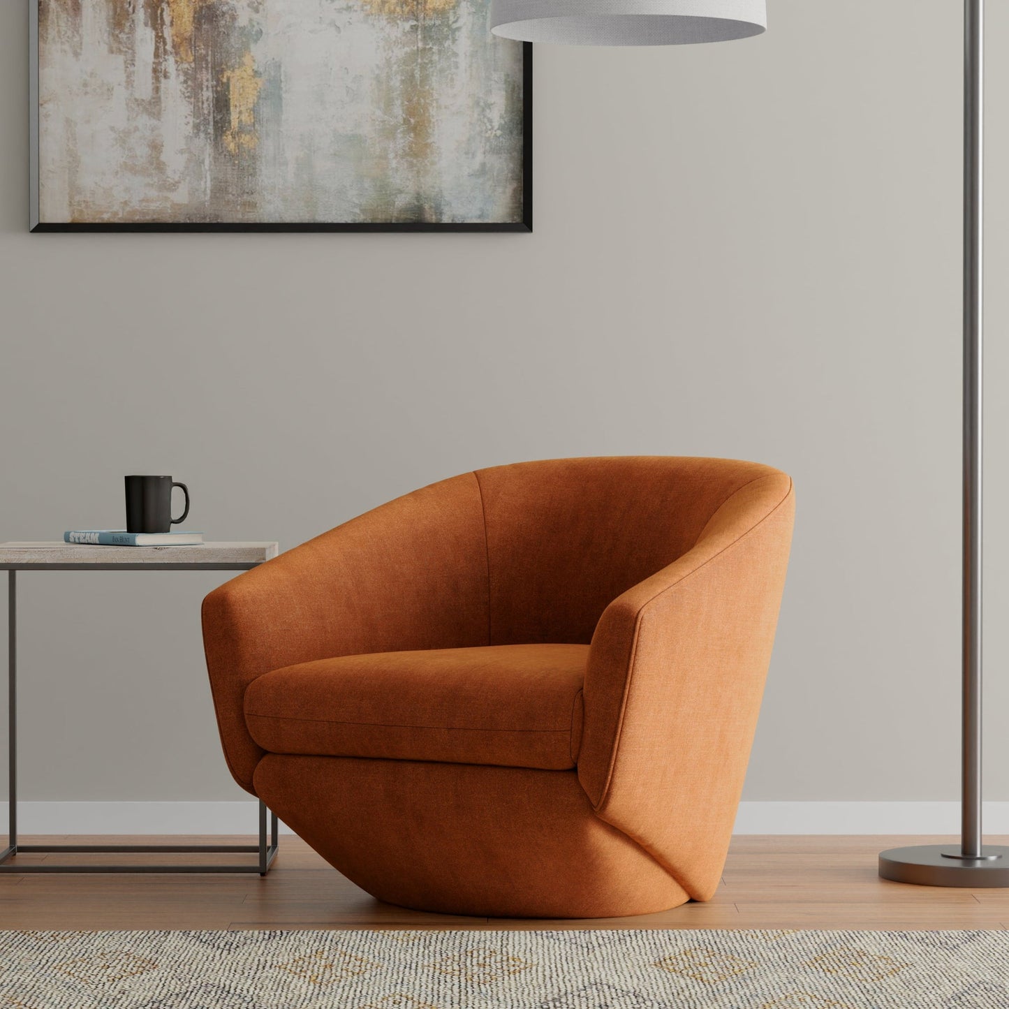 THE TWIST - ELISE RUST ACCENT SWIVEL CHAIR