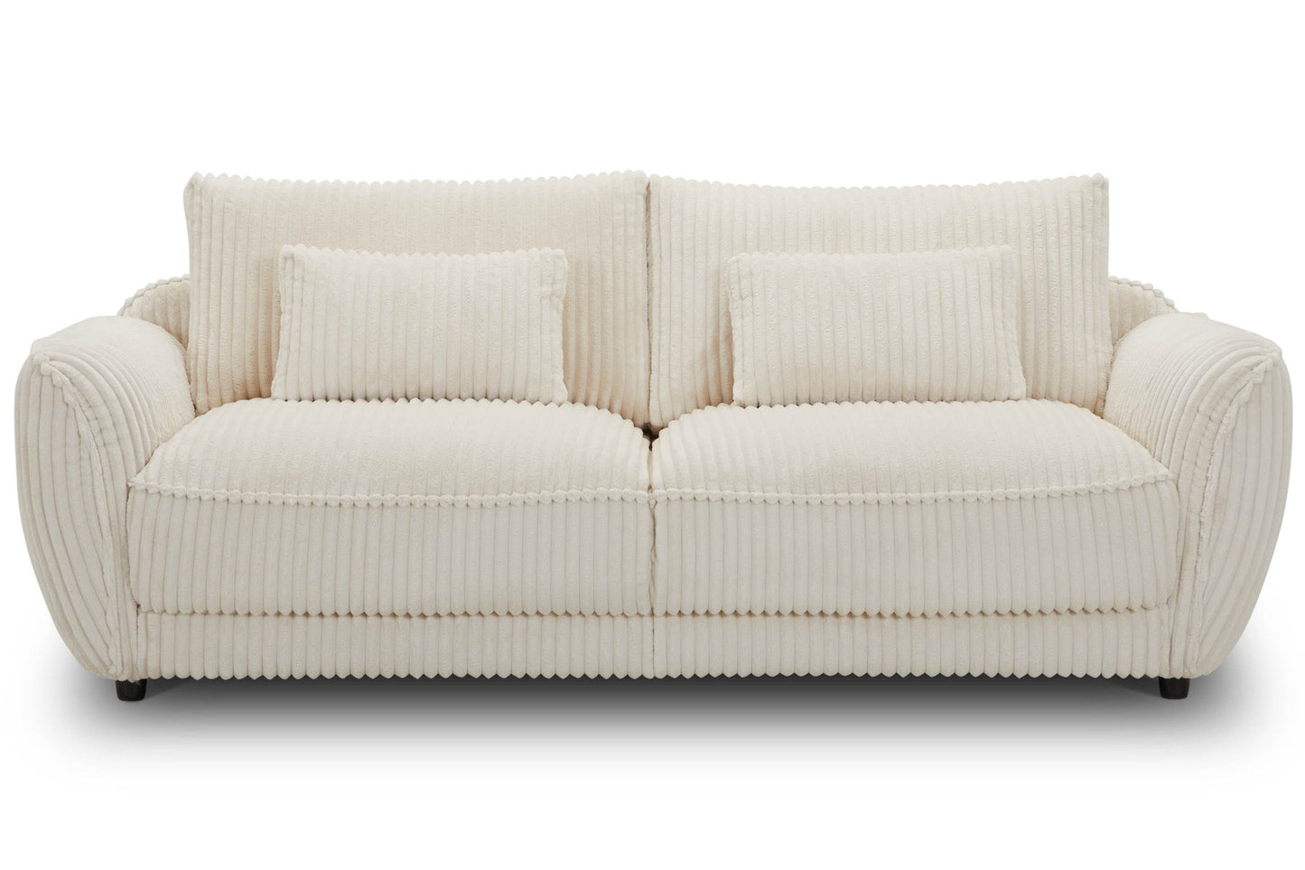 UTOPIA - MEGA IVORY SOFA - 2 CUSHION SEAT WITH LUMBAR PILLOW