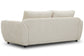 UTOPIA - MEGA IVORY SOFA - 2 CUSHION SEAT WITH LUMBAR PILLOW