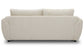 UTOPIA - MEGA IVORY SOFA - 2 CUSHION SEAT WITH LUMBAR PILLOW