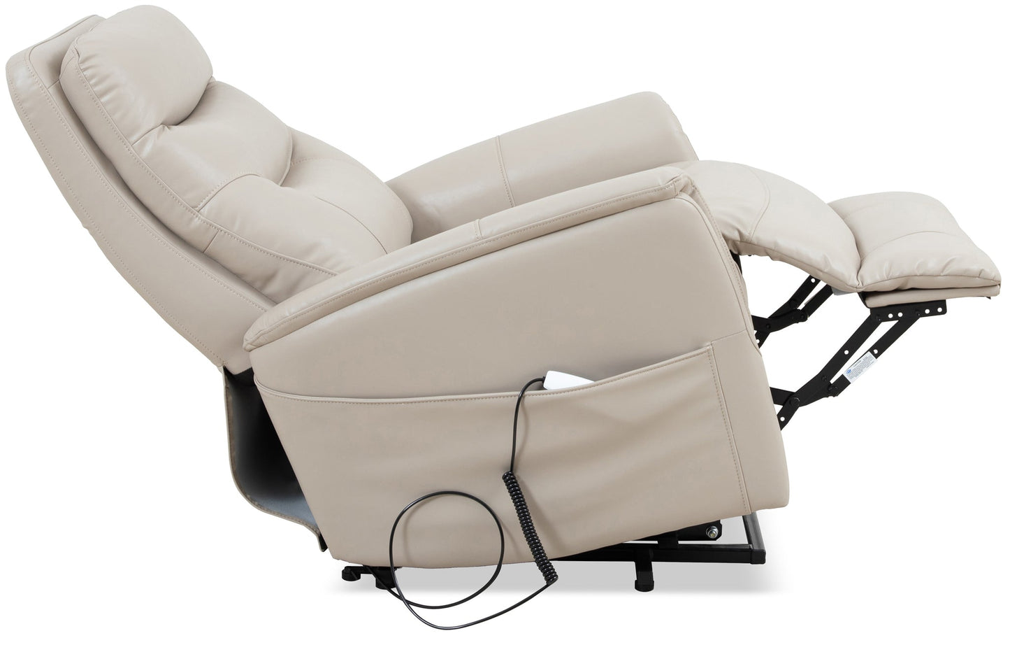 GEMINI - SOFT IVORY POWER LIFT RECLINER WITH ARTICULATING HEADREST