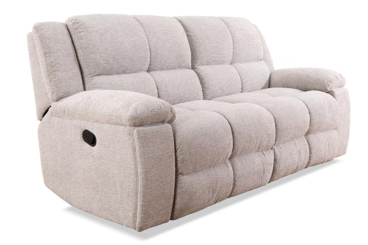 BUSTER - OPAL TAUPE MANUAL DUAL RECLINING SOFA