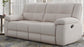 BUSTER - OPAL TAUPE MANUAL DUAL RECLINING SOFA