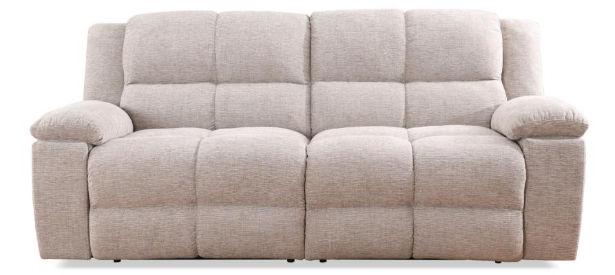 BUSTER - OPAL TAUPE MANUAL DUAL RECLINING SOFA