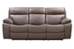 THEON - STOKES TOFFEE MANUAL SOFA WITH DROP DOWN TABLE