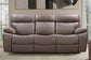 THEON - STOKES TOFFEE MANUAL SOFA WITH DROP DOWN TABLE