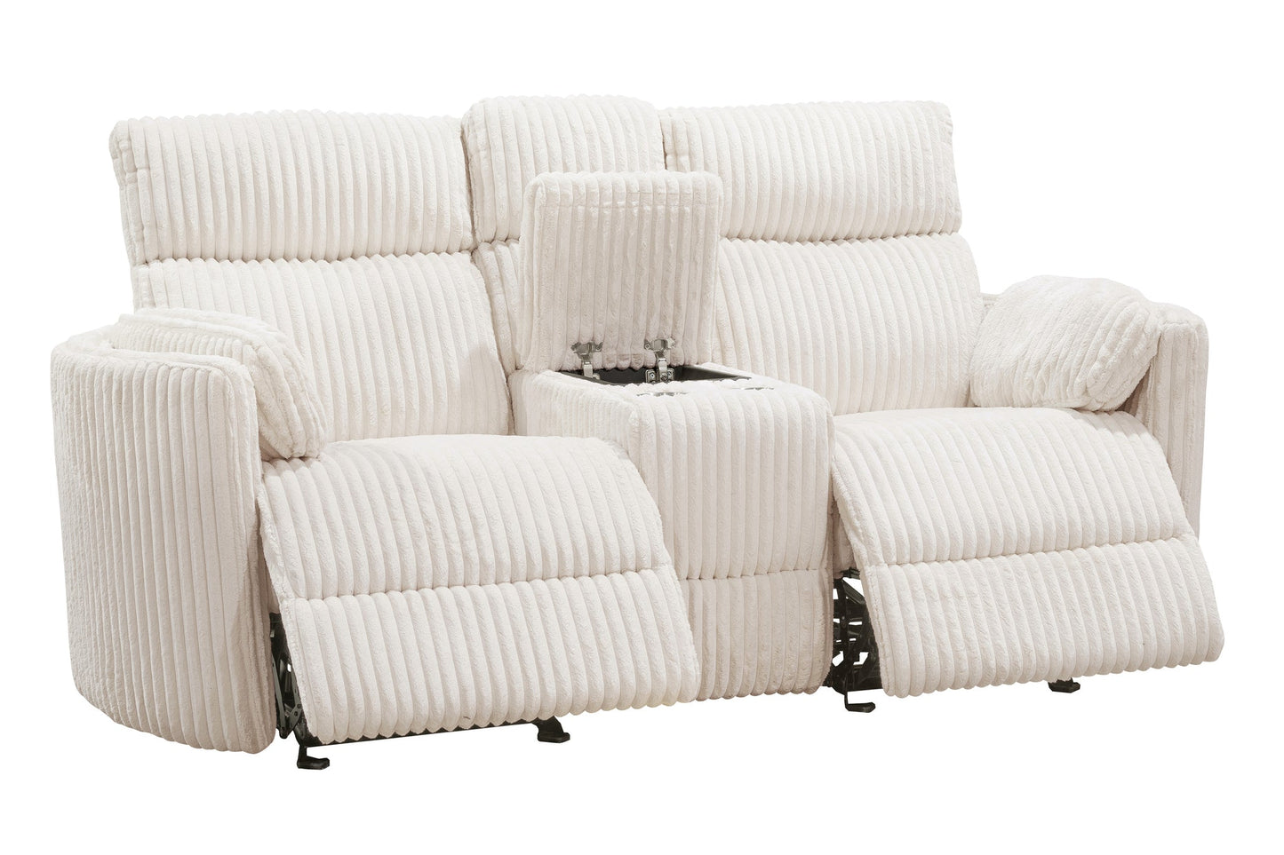 RADIUS - MEGA IVORY POWER GLIDER CONSOLE LOVESEAT