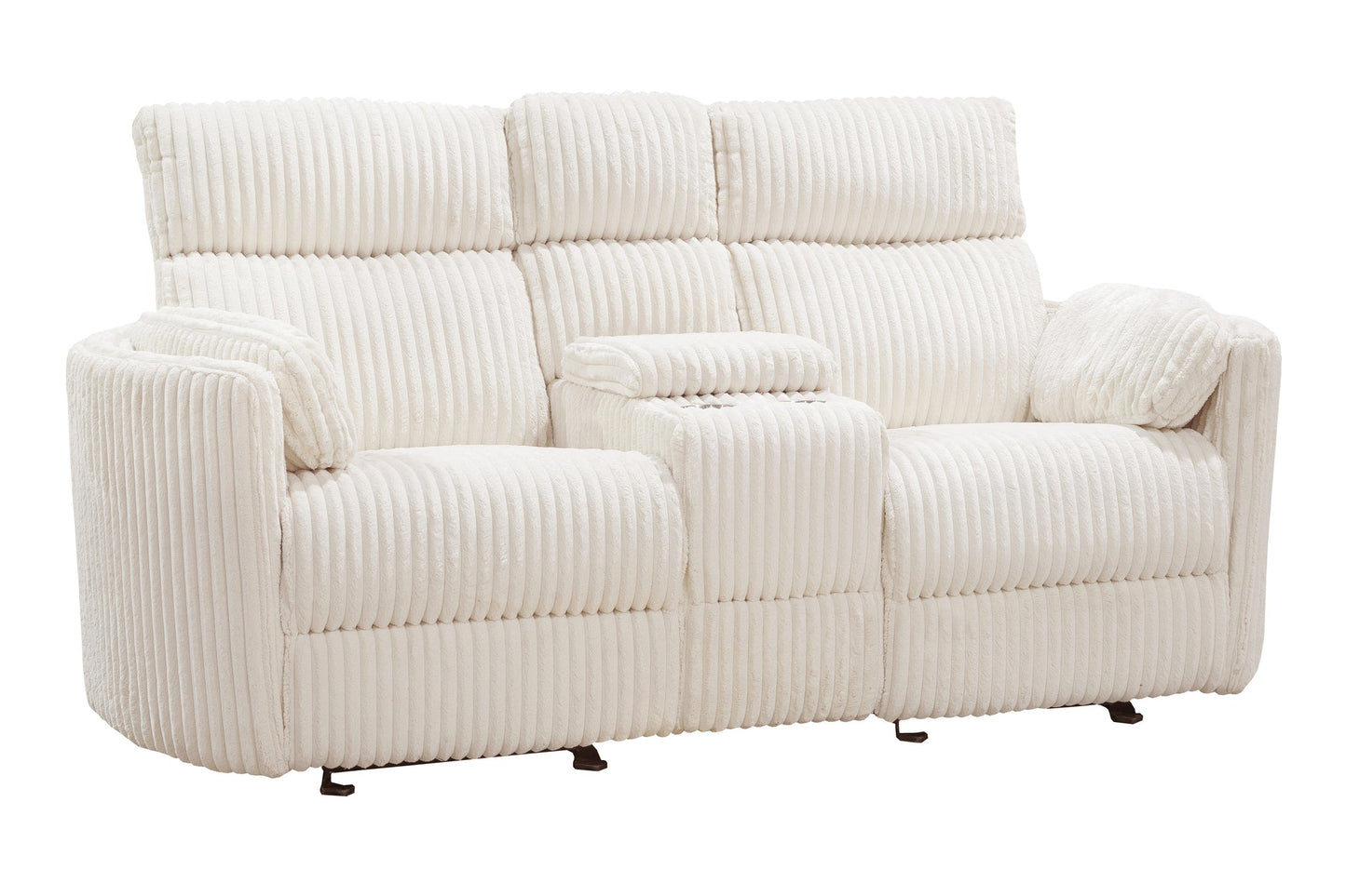 RADIUS - MEGA IVORY POWER GLIDER CONSOLE LOVESEAT