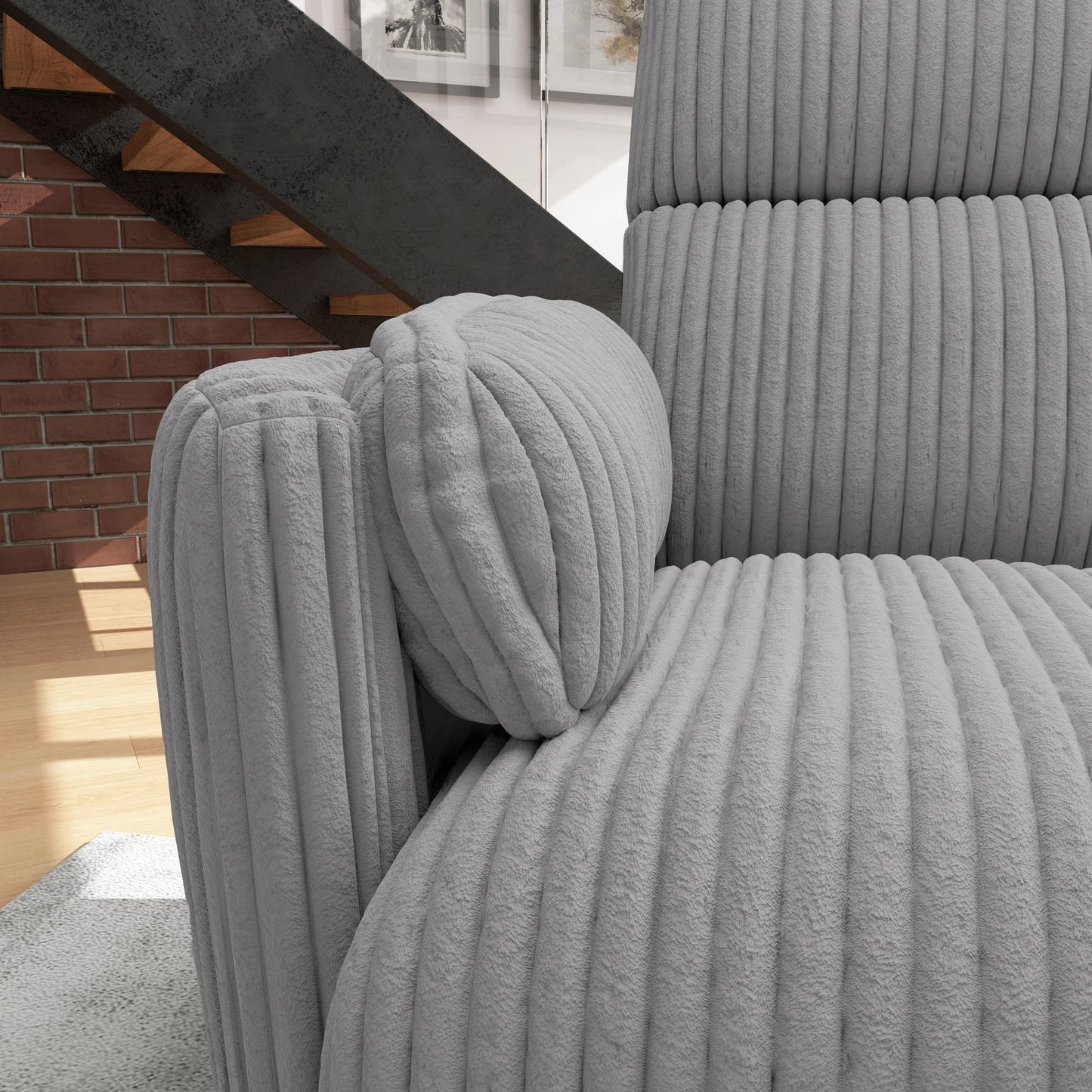 RADIUS - MEGA GREY POWER SOFA