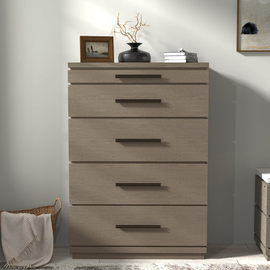 PURE MODERN BEDROOM CHEST WITH 5 DRAWERS