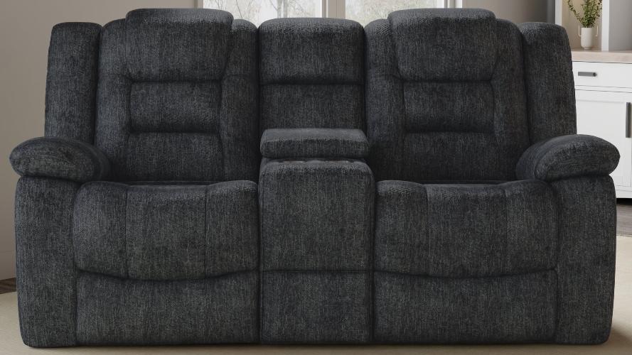 BOLTON - MISTY STORM MANUAL GLIDER CONSOLE LOVESEAT