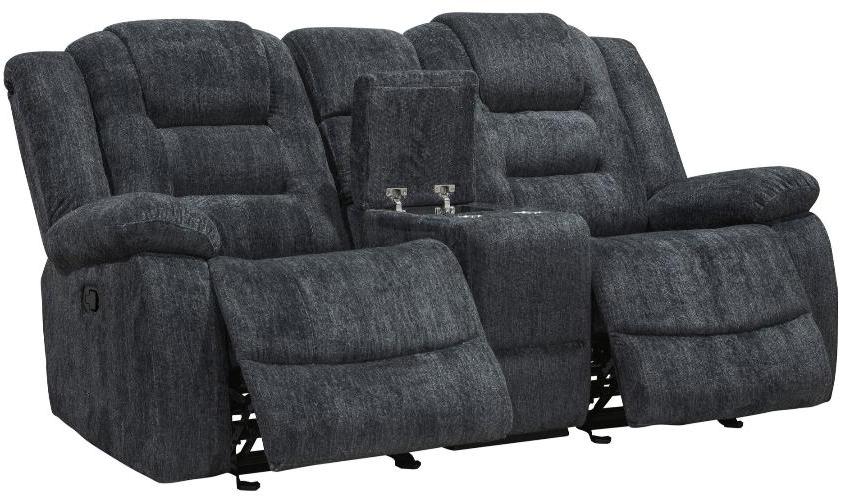 BOLTON - MISTY STORM MANUAL GLIDER CONSOLE LOVESEAT